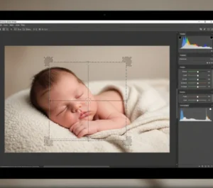 Cropping and Composition Adjustments on Newborn Photo Editing Techniques